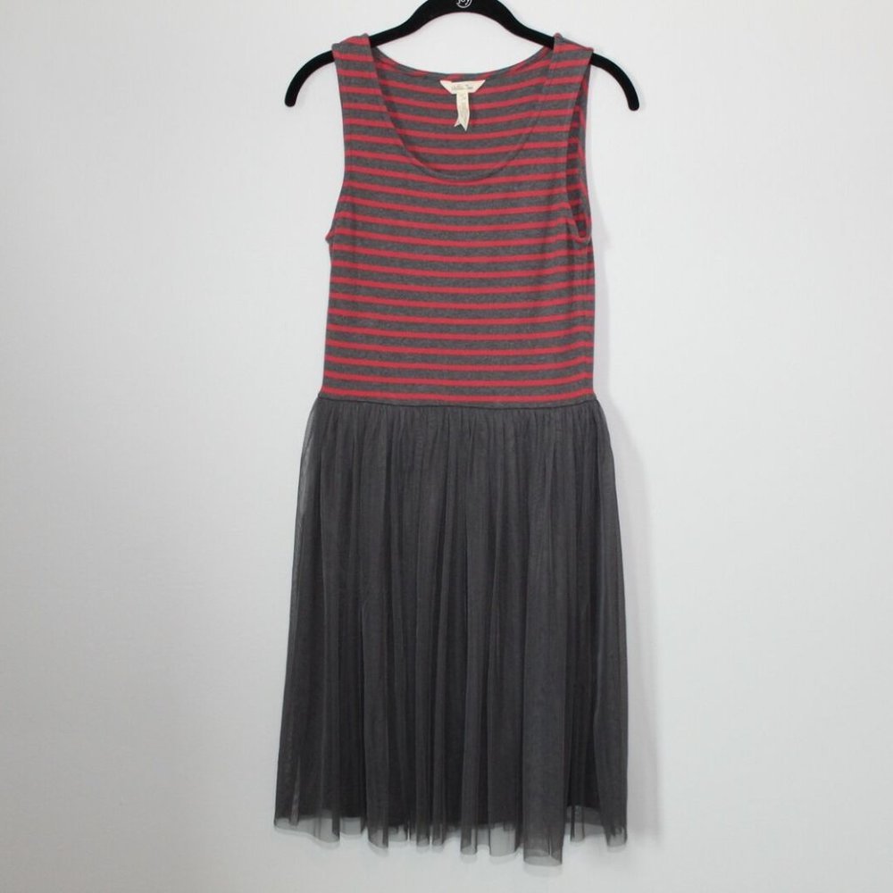 ✨2/$20 Matilda Jane T'WAS THE NIGHT Stripes Tulle Overlay Dress Small H12308 - Picture 2 of 11